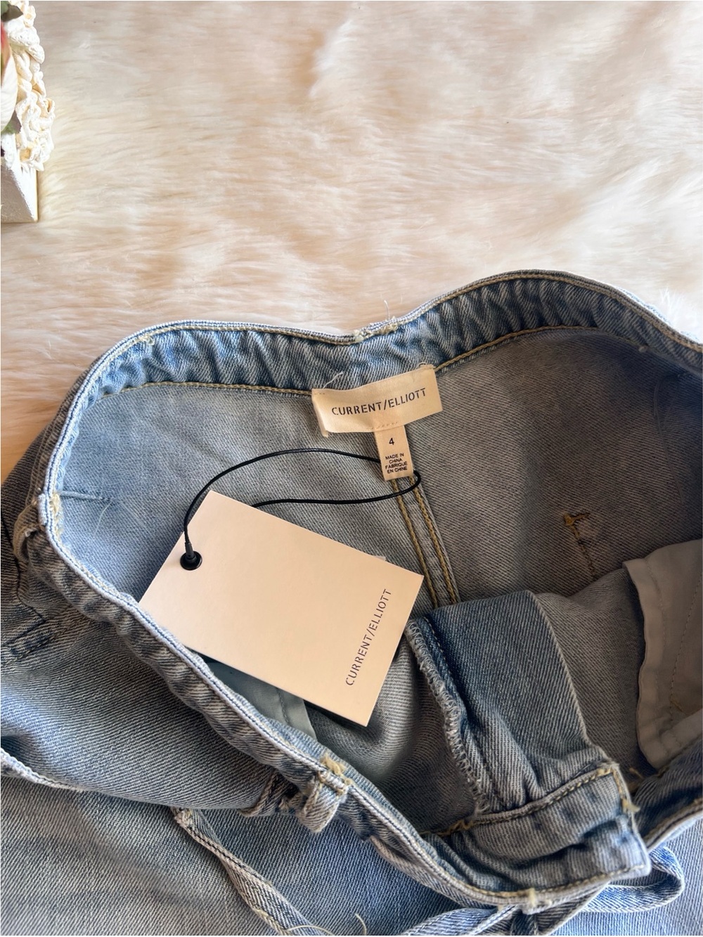 Current/Elliott Denim Drawstring Shorts - Picture 4 of 6